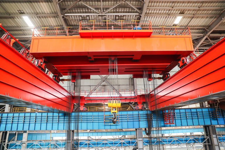 360-Ton Foundry Crane Project Reference Henan Mine Crane 360-ton four-girder foundry crane in a heavy metallurgical workshop