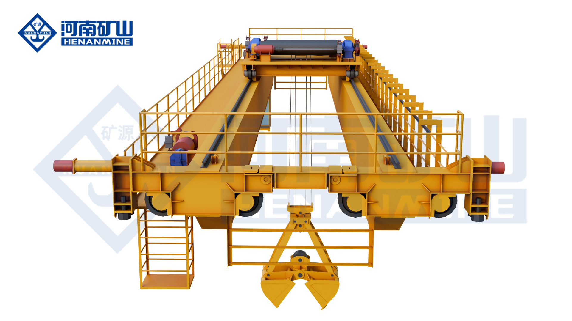 Bridge cranes for waste treatment plants