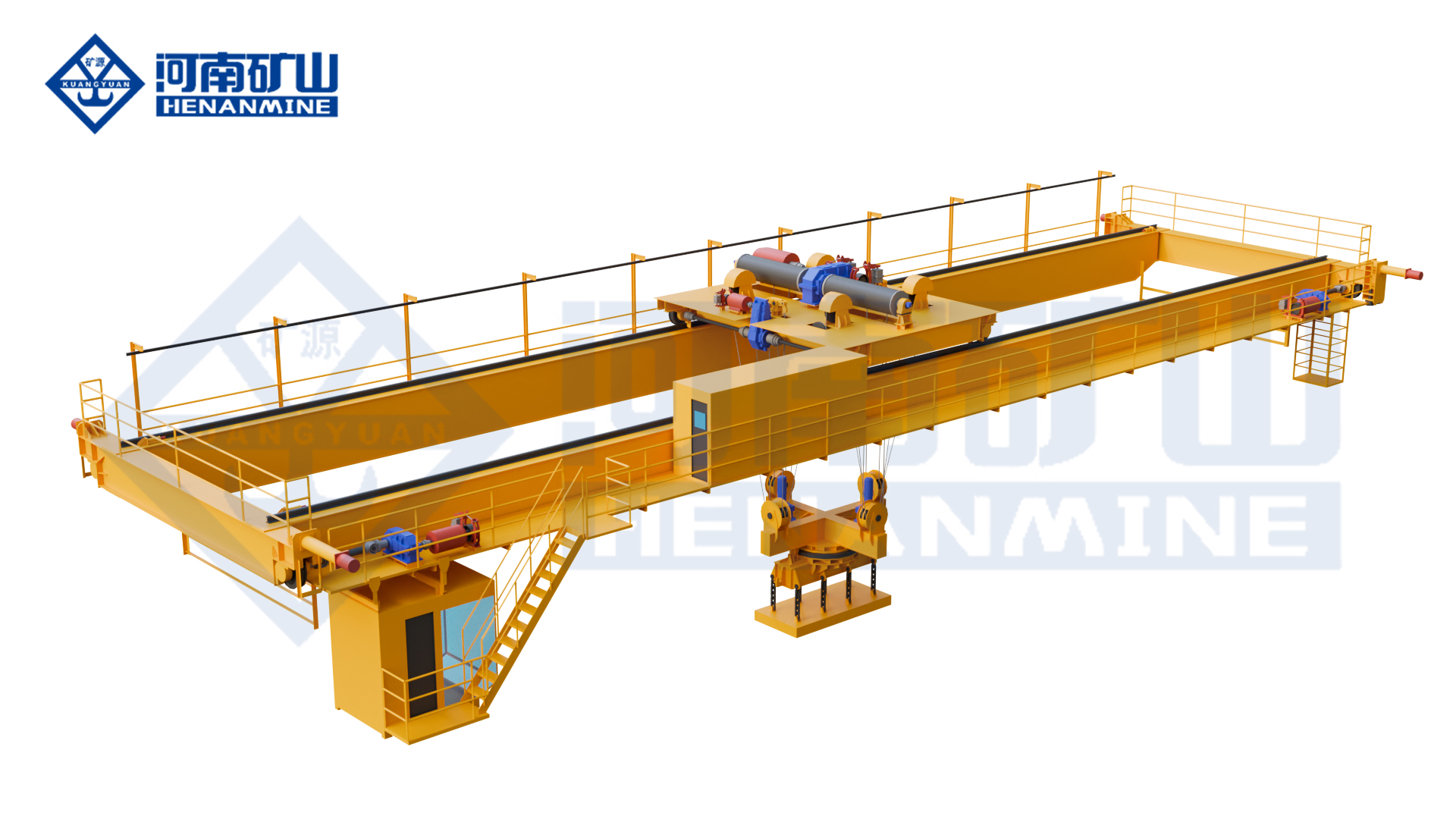 Bottom Rotating Electromagnetic Hanging Beam Bridge Crane Henan Mine Factory supply