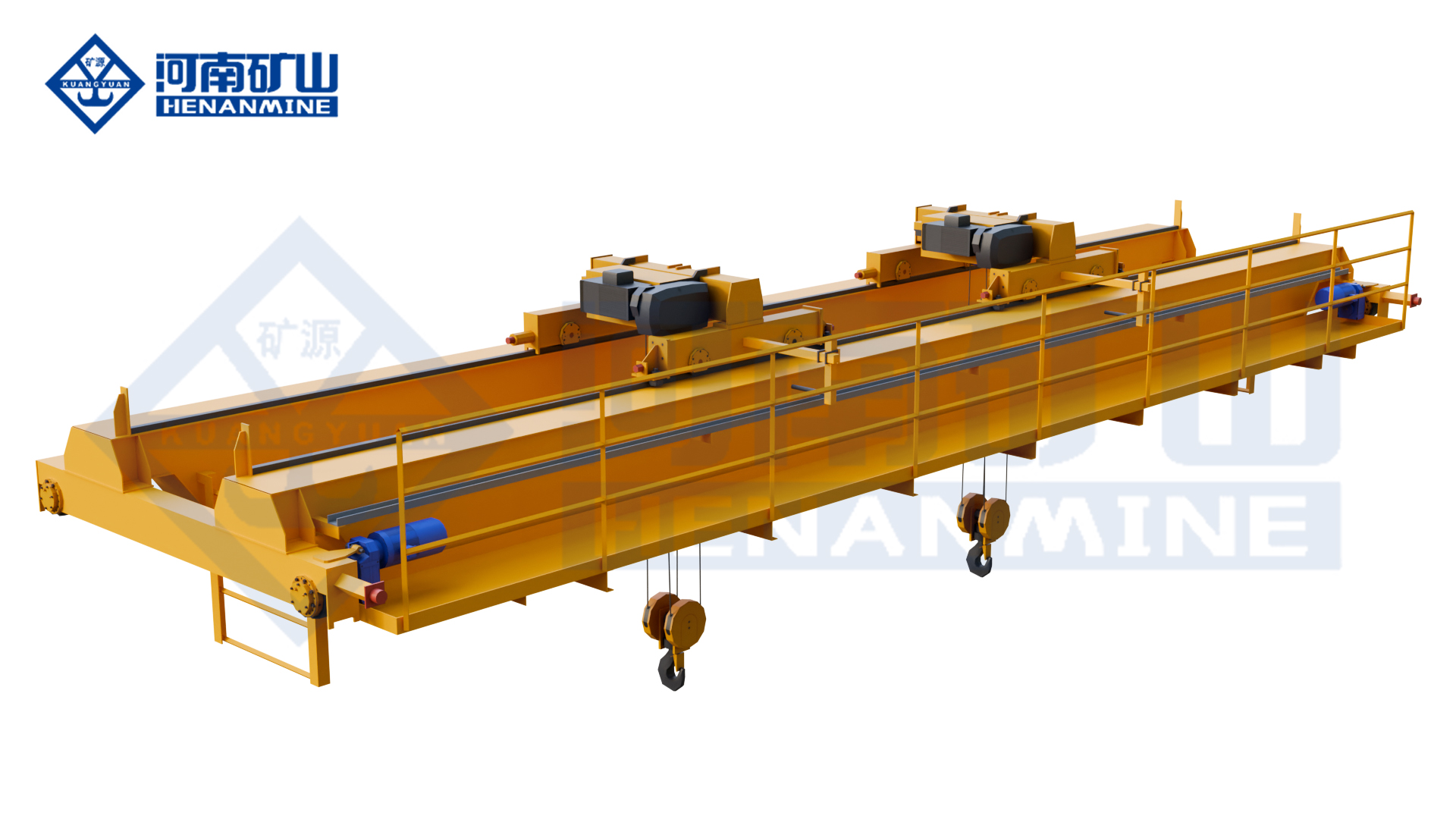 Double Trolley Electric Hoist Bridge Crane Henan Mine Crane Factory supply