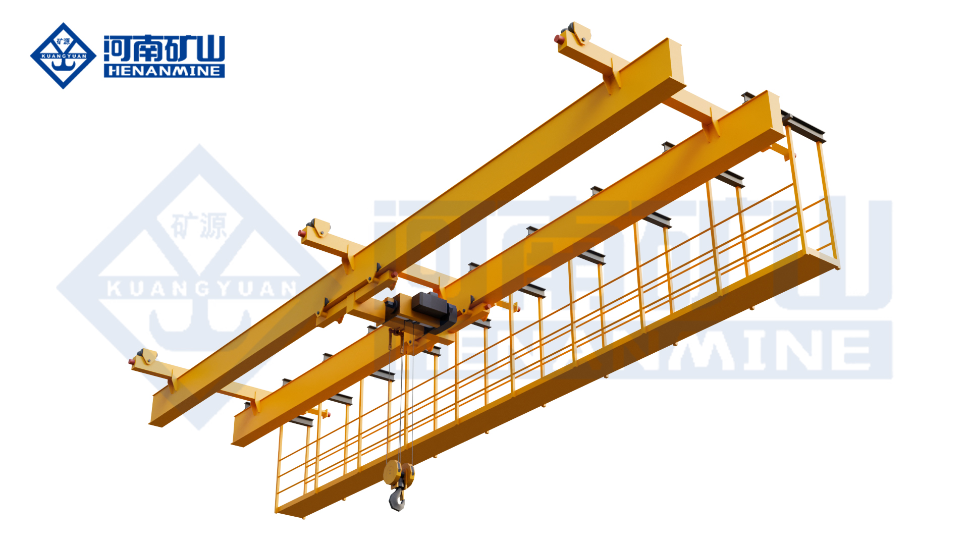 Multi-Support Double Girder Underhung Crane Henan Mine Crane Factory supply