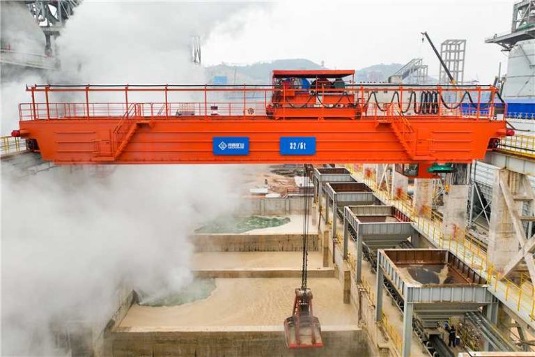 Intelligent Grab Double Girder Overhead Crane Henan Mine Factory supply