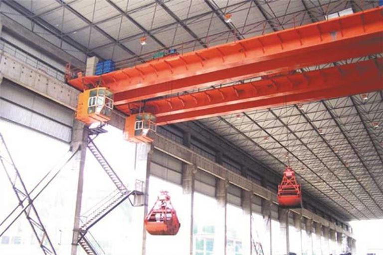 Intelligent Grab Double Girder Overhead Crane Henan Mine Factory supply