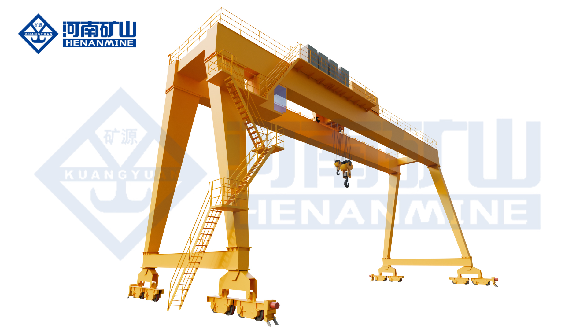 Double girder electric hoist gantry crane manufactured by Henan Mine Crane manufactured