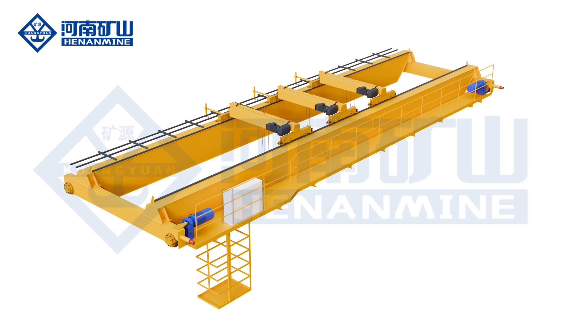 Three-Trolley Electric Hoist Bridge Crane Henan Mine Crane Factory supply