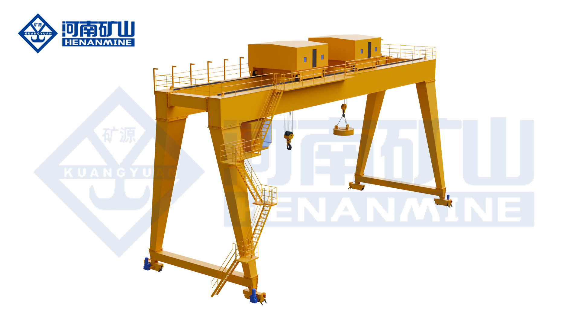 Double Trolley Electromagnetic Hook Dual Purpose Gantry Crane