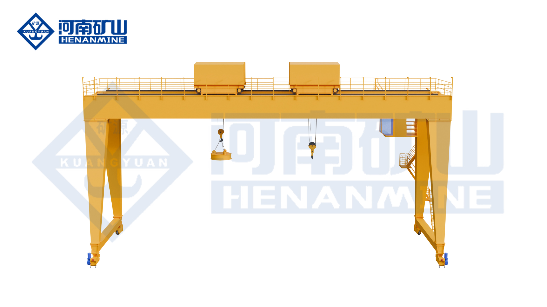 Double Trolley Electromagnetic Hook Dual Purpose Gantry Crane