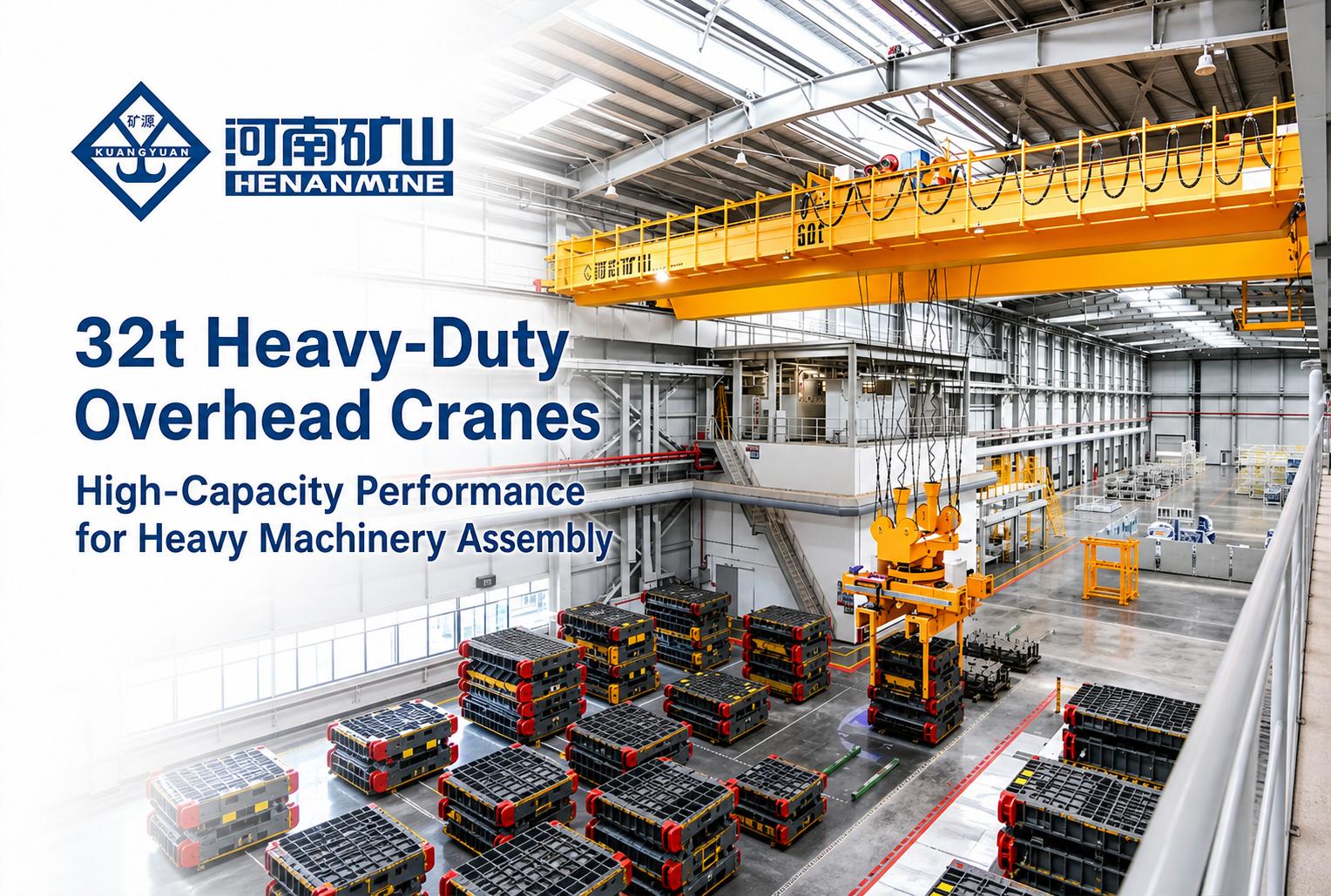 32t Heavy-Duty Overhead Cranes High-Capacity Performance for Heavy Machinery Assembly