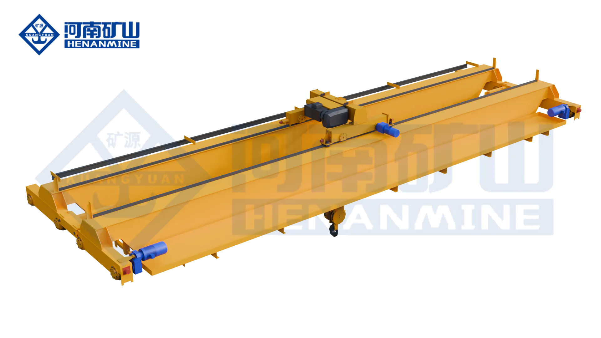 Henan Mine Crane LH electric-hoist double-girder bridge crane platform for workshop lifting