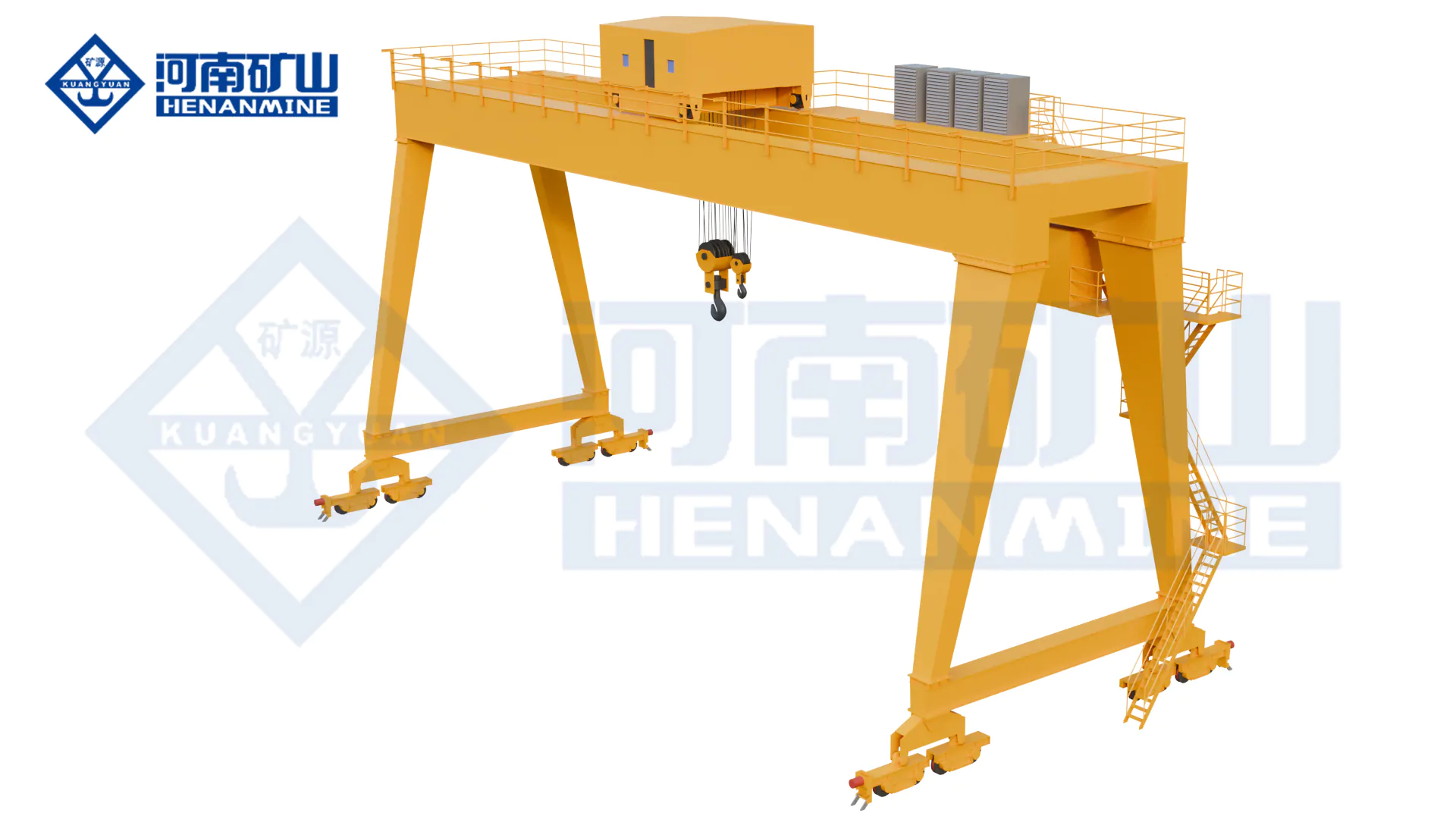 Henan Mine Crane double-girder hook gantry crane for ground-supported equipment handling