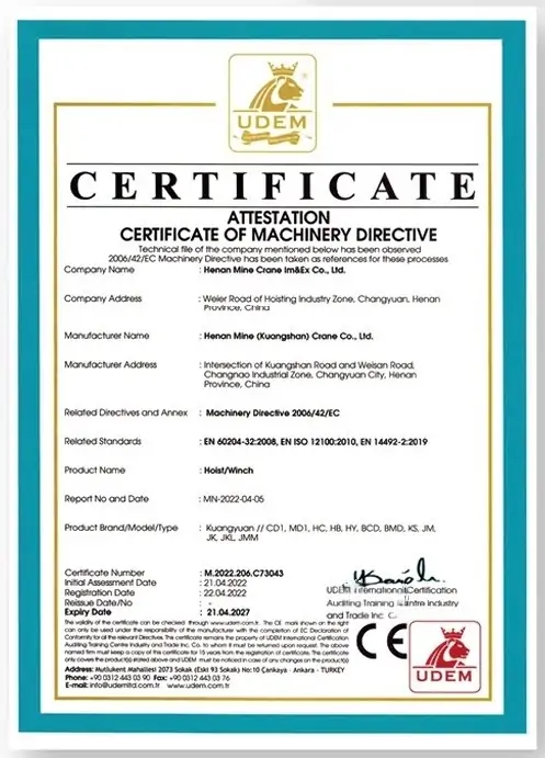 CE Certificate