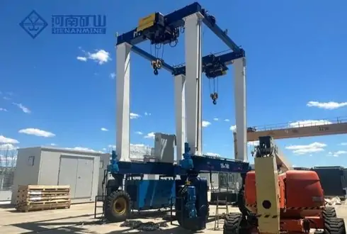 Successful shipment from Henan Mine Crane Factory supply of containerized straddle car project