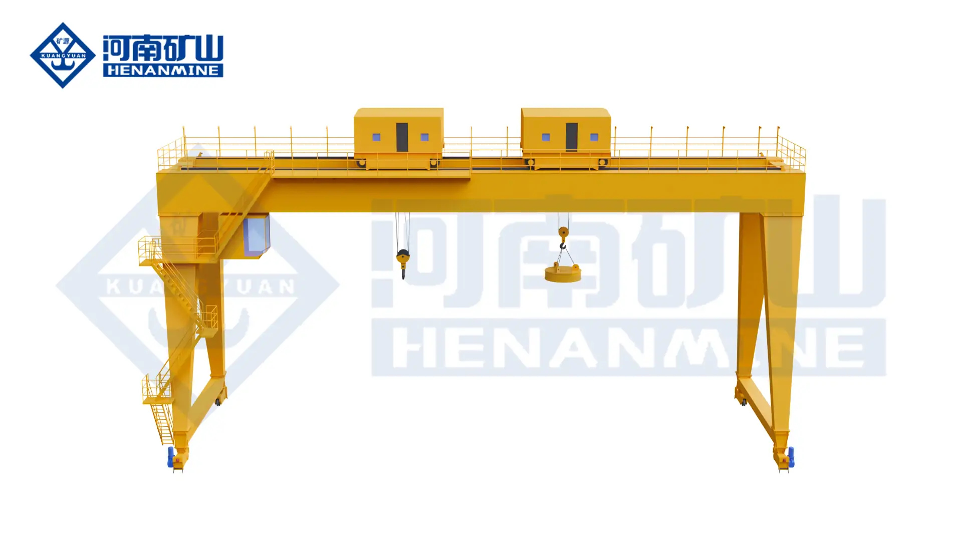 Double Trolley Electromagnetic Hook Dual Purpose Gantry Crane
