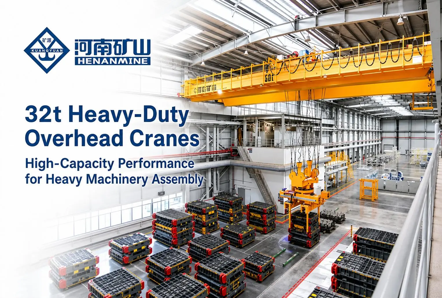 32t Heavy-Duty Overhead Cranes High-Capacity Performance for Heavy Machinery Assembly